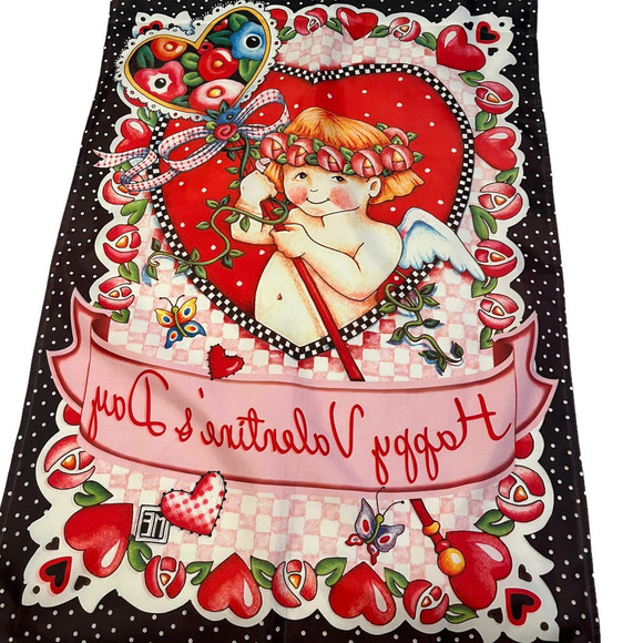 ME Mary Engelbreit Happy Valentines Day Flag - Picture 2 of 5